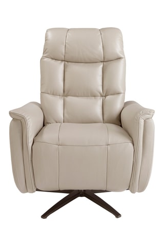 Poltrona - Crema - In pelle