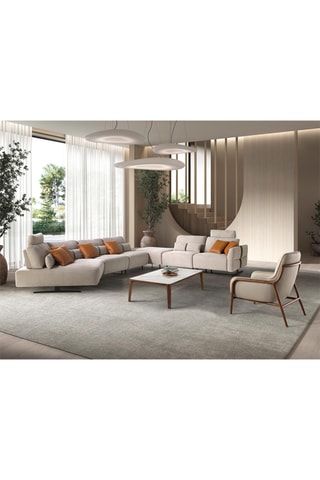 Poltrona - Beige - In pelle