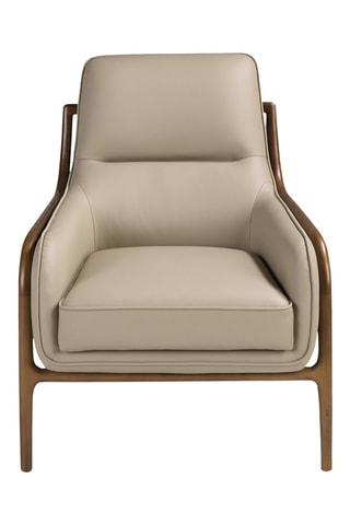 Poltrona - Beige - In pelle