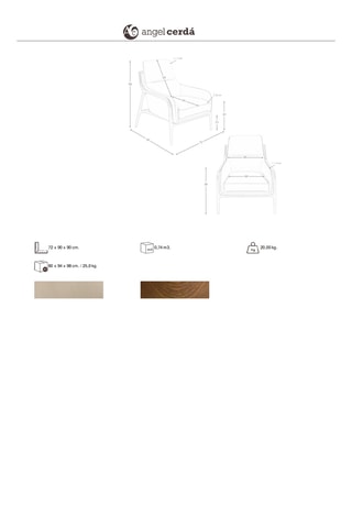 Poltrona - Beige - In pelle