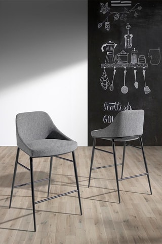 Sgabello da bar - Grigio e nero