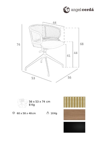 Sedia - Marrone scuro e neutro