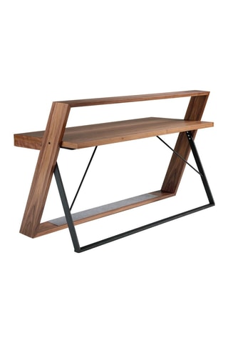 Scrivania in legno - Effetto noce e nero - 170 x 105 x 76 cm