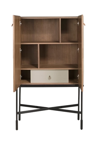 Credenza 2 ante in noce - 90 x 40 x 150 cm