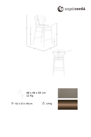 Sgabello - 48 x 48 x 93 cm