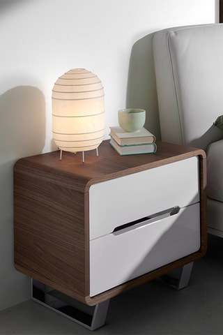 Comodino 2 cassetti in legno - 66 x 48 x 48 cm