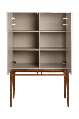 Credenza 2 ante - Bianco e neutro - 90 x 40 x 150 cm