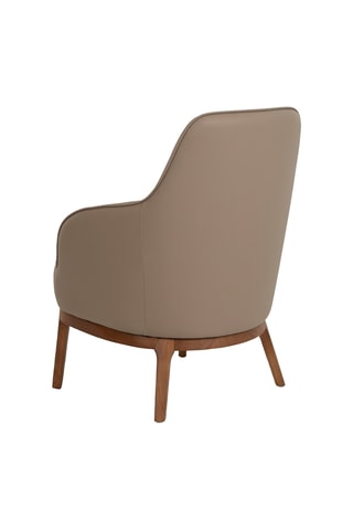 Poltrona - Taupe - In pelle