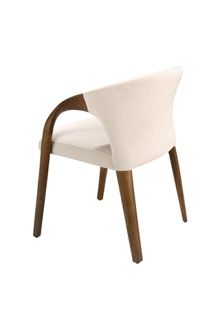 Sedia - Beige ed effetto noce - 62 x 61 x 78 cm
