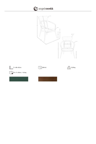 Poltrona - Verde e marrone