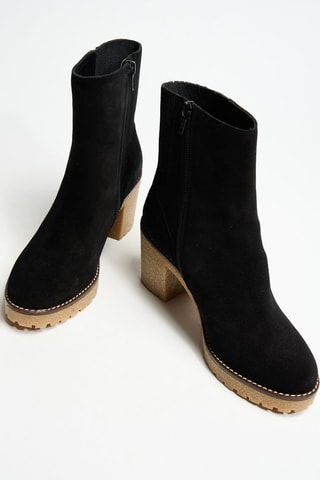 Nubuck Enkellaarzen - Zwart