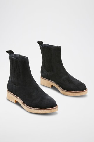 Nubuck Enkellaarzen - Camel
