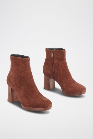 Nubuck Enkellaarzen - Bruin