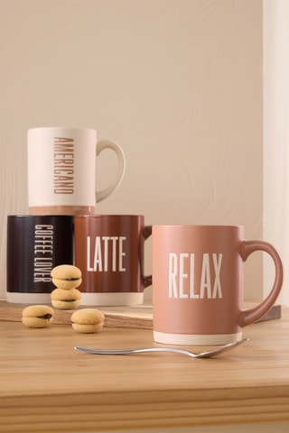 4 mugs en New Bone China Cindy Barista - 45 cl