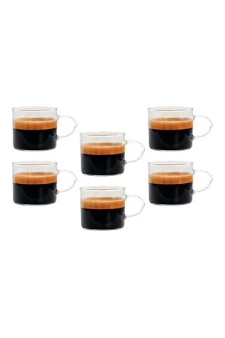 6 tasses à expresso en verre borosilicate Lyra - 10 cl