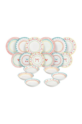 Service en porcelaine Cherry Pop - 18 pièces