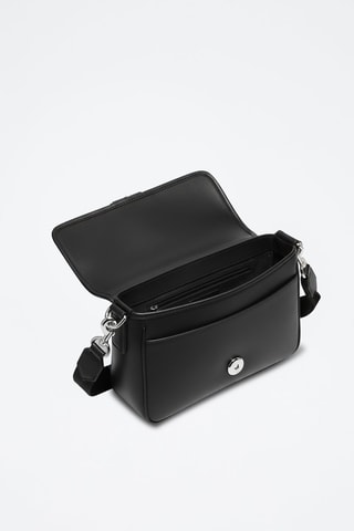 Sac porté épaule en cuir - Noir