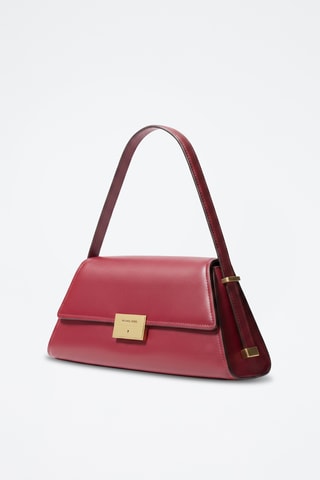 Sac porté épaule en cuir - Rouge