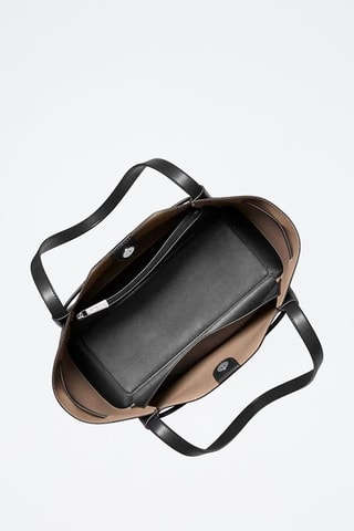 Sac porté épaule en cuir - Noir