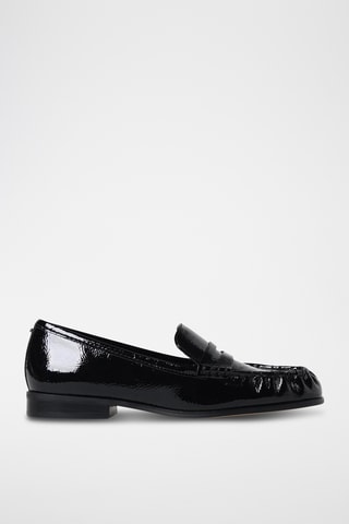 Mocassins en cuir verni - Noir