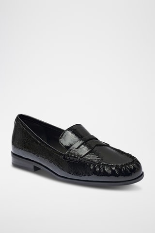 Mocassins en cuir verni - Noir