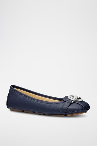 Ballerines en cuir - Bleu marine
