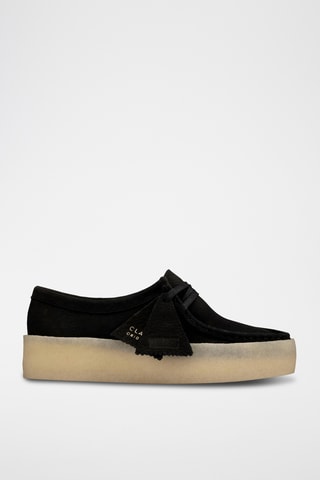Mocassins plateformes en nubuck Wallabee - Noir