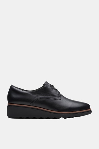 Derbys compensées en cuir Sharon Rae - Noir