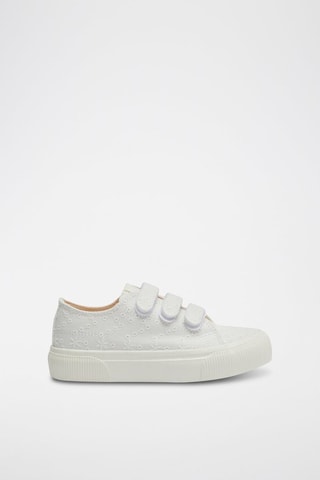 Tennis en broderie anglaise - Blanc