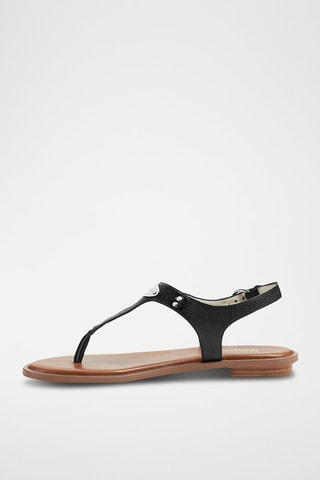 Sandales en cuir Logo - Noir
