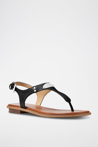 Sandales en cuir Logo - Noir