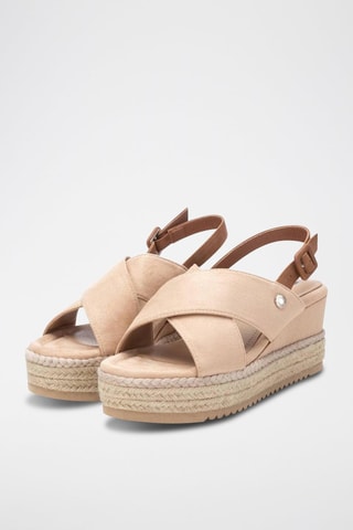 Sandales compensées - Beige