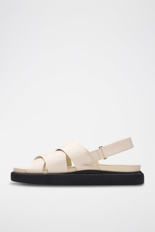 Sandales en cuir Aristella - Crème