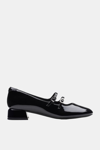 Babies à talons en cuir verni Daiss30 Shine - Noir