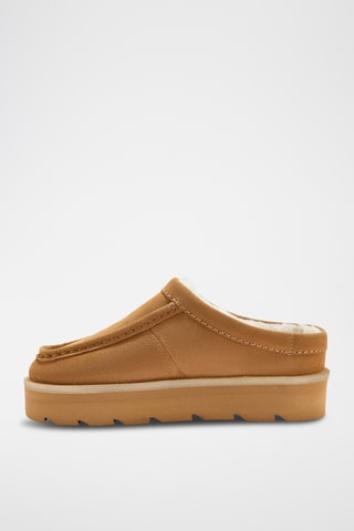 Sabots plateformes en nubuck Meare - Camel