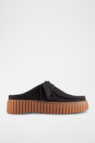Sabots plateformes en nubuck Torhill - Noir