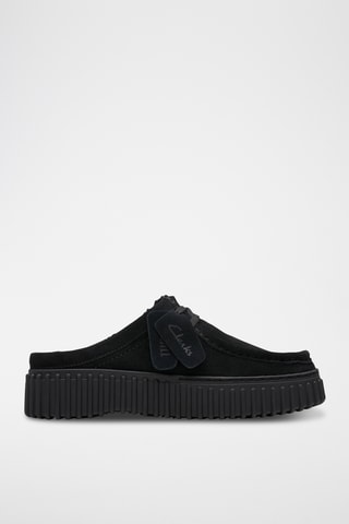 Sabots plateformes en nubuck Torhill - Noir