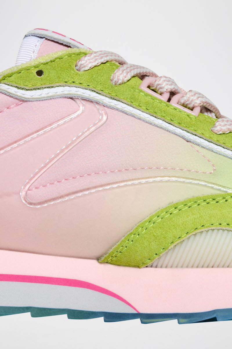 Zapatillas Cat - Rosa y verde