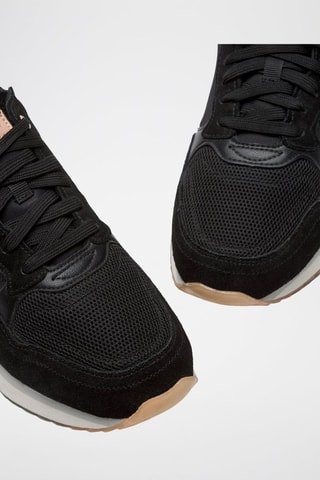 Baskets en cuir New York - Noir et rose