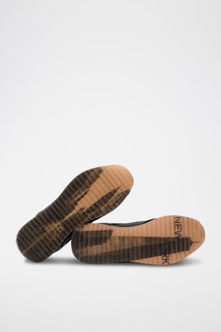 Baskets en cuir New York - Noir et rose
