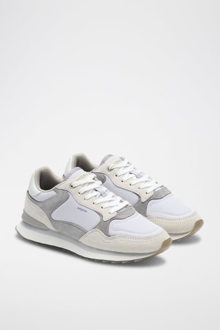 Baskets en cuir Lille - Blanc et gris