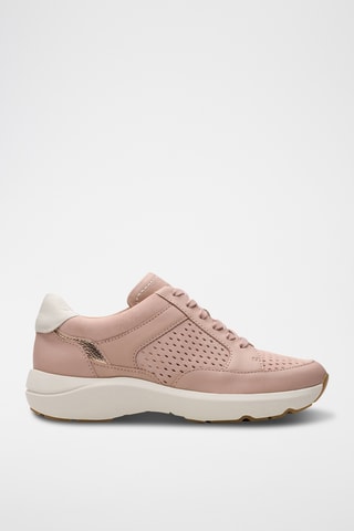 Baskets compensées en cuir Tivoli - Rose