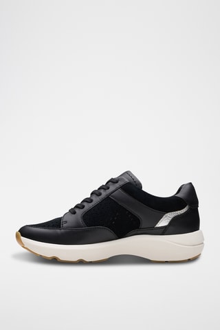 Baskets compensées en cuir Tivoli - Noir