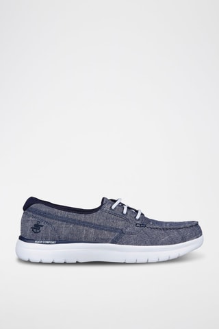 Chaussures bateau en lin - Bleu