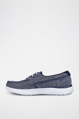 Chaussures bateau en lin - Bleu