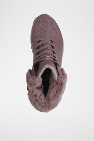 Bottines fourrées en cuir - Rose