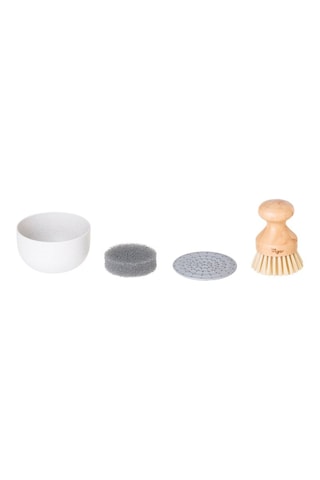 Distributeur de savon et brosse à vaisselle