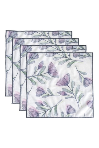 4 chiffons - Blanc et gris