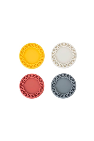 4 dessous de verre en silicone 9 cm