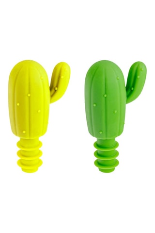 2 bouchons de bouteille en silicone - Vert